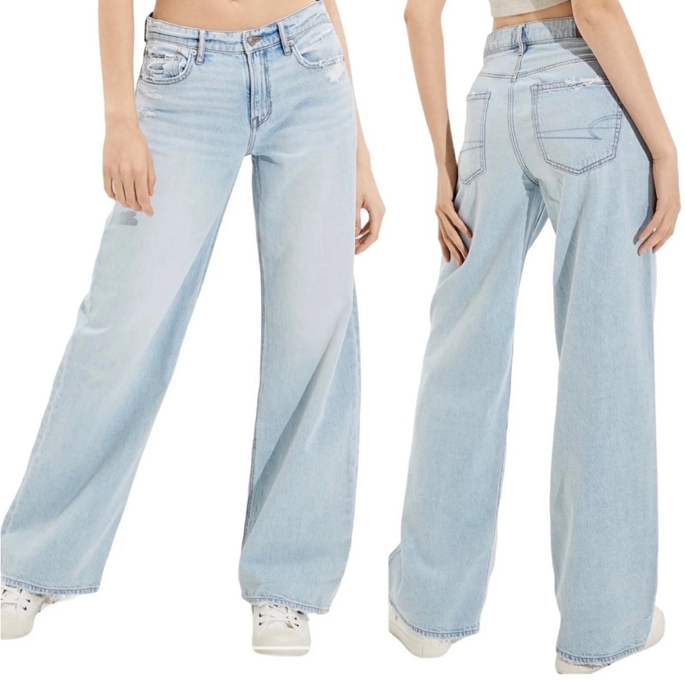 American Eagle Low Rise Skater Jean - Wide leg SO cute and flattering